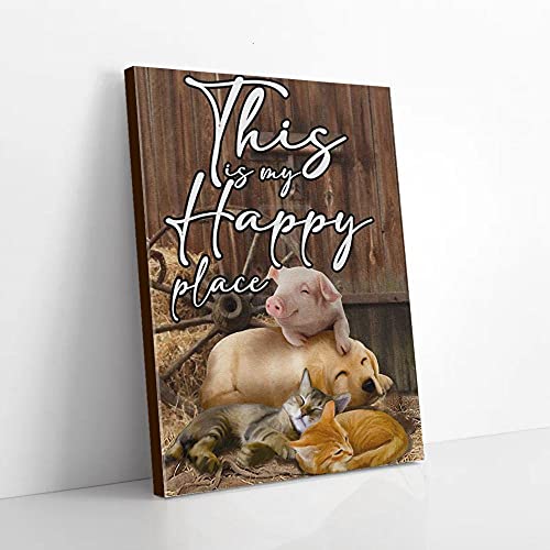 YAASIMOULE Dies ist mein glücklicher Ort, Farmer, Leinwanddrucke, Wandkunst von YAASIMOULE