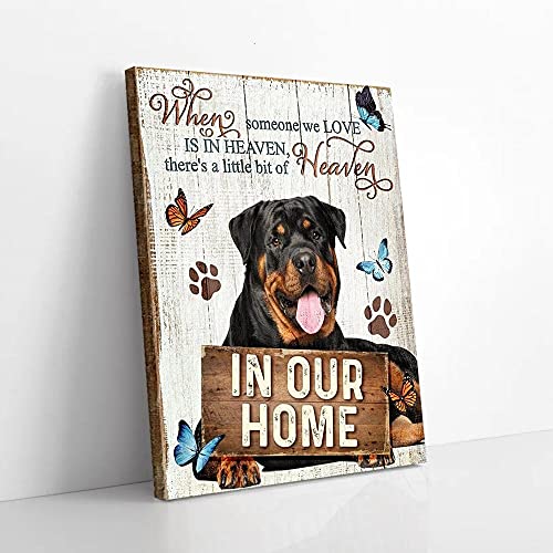 YAASIMOULE Es gibt ein bisschen Himmel in unserem Haus Schmetterling Rottweiler Leinwand Wandkunst YAASIMOULE Es gibt ein bisschen Himmel in unserem Haus Schmetterling Rottweiler Leinwand Wandkunst von YAASIMOULE