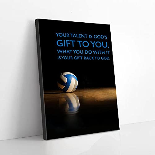 YAASIMOULE Ihr Talent ist Gottes Geschenk an Sie Volleyball Leinwanddrucke Wandkunst von YAASIMOULE
