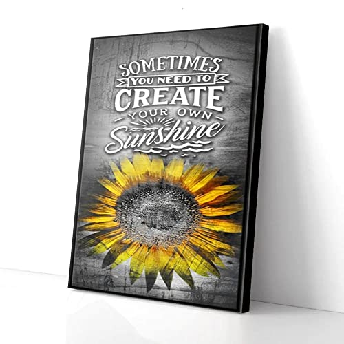 YAASIMOULE Ihre eigene Sonnenschein-Sonnenblumen-Leinwanddrucke Wandkunst von YAASIMOULE