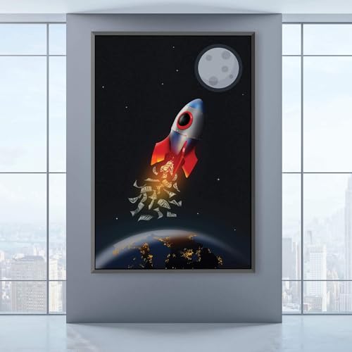 YAASIMOULE Leinwandbild „To the Moon“, Dekoration für Zuhause und Büro YAASIMOULE Leinwandbild „To the Moon“, Dekoration für Zuhause und Büro von YAASIMOULE
