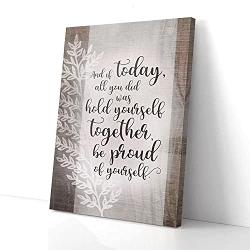 YAASIMOULE Leinwandbild „Today All You Did Was Hold Yourself“, braun, Holz, für Zuhause von YAASIMOULE