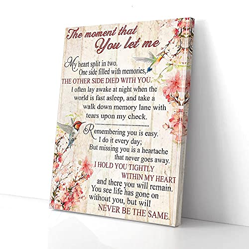 YAASIMOULE Leinwanddrucke „The Moment That You Let Me“ mit Kolibri-Motiv, Wandkunst von YAASIMOULE