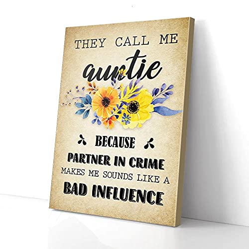 YAASIMOULE Leinwanddrucke mit Motiv „They Call Me Auntie Bad Influence Flower Family“, Wandkunst von YAASIMOULE