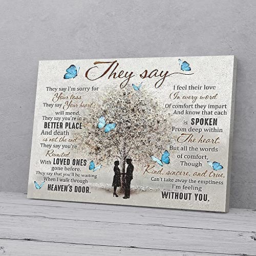 YAASIMOULE Leinwanddrucke mit Schmetterlingen, Motiv „They Say Love“, Wandkunst von YAASIMOULE