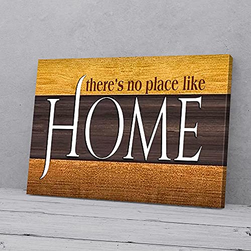 YAASIMOULE Leinwanddrucke mit braunem Rahmen „There’s No Place Like Home“ von YAASIMOULE
