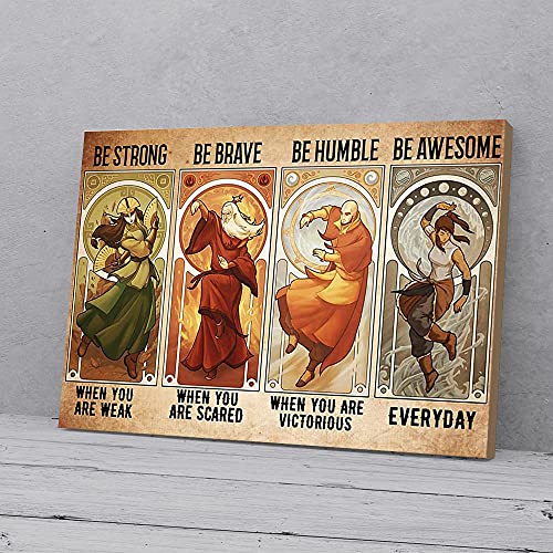 YAASIMOULE Sei stark, sei mutig, sei bescheiden, Avatar: Der letzte Airbender, Cartoon-Leinwanddrucke, Wandkunst YAASIMOULE Sei stark, sei mutig, sei bescheiden, Avatar: Der letzte Airbender, Cartoon-Leinwanddrucke, Wandkunst von YAASIMOULE