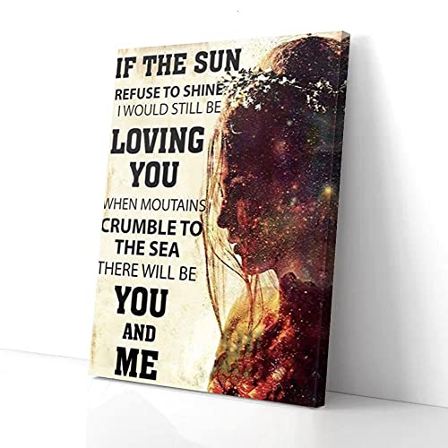 YAASIMOULE There Will Be You And Me Hippie Girl Shine Leinwanddrucke Wandkunst von YAASIMOULE