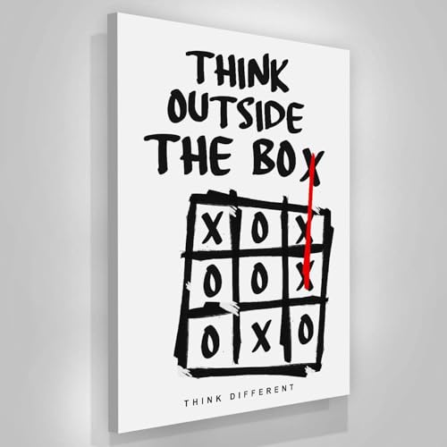 YAASIMOULE Think Different Outside The Box Motivierende Leinwanddrucke von YAASIMOULE