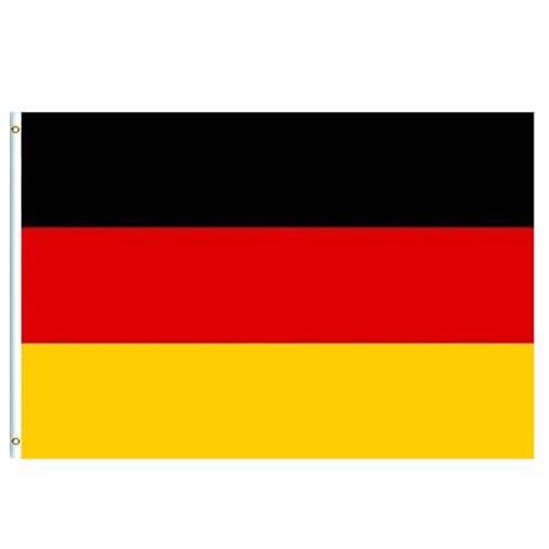 Deutschland Flagge Groß Deutschland Fahne 90x150cm,Deutsche Flagge Nationalflagge Oly Flagge Deutschland Fanartikel Germany Flag mit Messing-Ösen für Oly Deko 2024,Euro Fußball EM Fahne von YAAVAAW