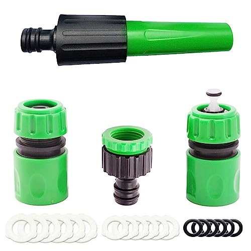 Grundausstattung mit Anschlussteilen,4pcs Schlauchkupplung,Gartenschlauch Zubehor 1/2 Zoll,Schlauchanschluss Satz mit Schlauchverbinder,Wasserhahn Anschluss,Reinigungsspritze für Schneller Anschluss von YAAVAAW