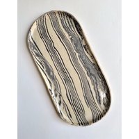 Großes Keramik-Tablett Nerikomi von YAAYCERAMICS