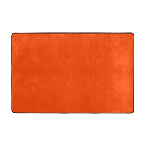 YACANNA Fußmatte für Innen Außen Waschbare Einfach Orange Rot Solid Fußmatte Teppich Dekor Badezimmer Küche Wohnzimmer 60x90cm von YACANNA