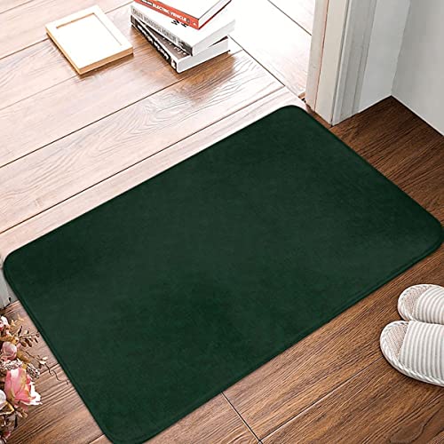 YACANNA Fußmatte für Innen Außen Waschbare Strukturierte Dunkelgrüne Solide Grüne Fußmatte Teppich Bodendekoration Badezimmer Küche Wohnzimmer 45x75cm von YACANNA