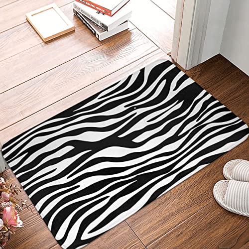 YACANNA Fußmatte für Innen Außen Waschbare Zebra Fußmatte Badezimmer Küche Bodenmatte Flurteppich Tierdekoration Teppiche 50x80cm von YACANNA
