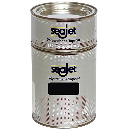 Seajet 132 2-Komponenten Polyurethan Topcoat Lackfarbe 1 Liter, Farbe:schwarz von YACHTICON