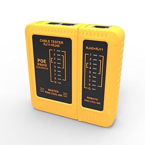 Netzwerk LAN Kabel Tester YACSEJAO Ethernet Kabel Test Tool RJ45 RJ11 RJ12 CAT5 CAT6 UTP LAN Draht Automatisches Testwerkzeug (Batterie nicht im Lieferumfang enthalten) von YACSEJAO