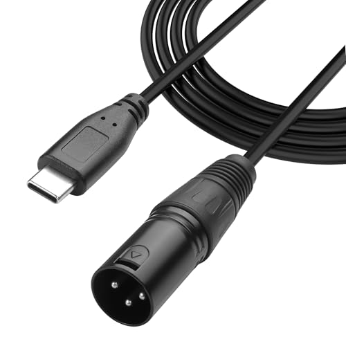 YACSEJAO 3,3FT USB C zu XLR Audio Kabel USB Typ C Ausgang Stereo Kabel Handy Aktiv Lautsprecher, Power Amplifier Audio Kabel (XLR Stecker) von YACSEJAO