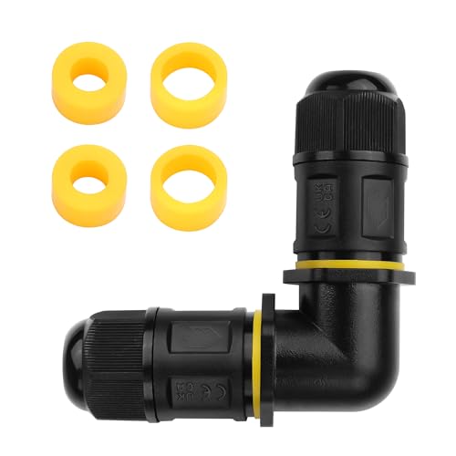 YACSEJAO 3-Poliger IP68 Wasserdichter Kabelsteckverbinder, 2/3/4-Wege Klick-Außen-Anschlussdose für M20-Kabel 4–8 mm oder 6–11 mm,Wasserdichte Erdkabel-Verteilerdose (3 Polig & 2 Wege) von YACSEJAO