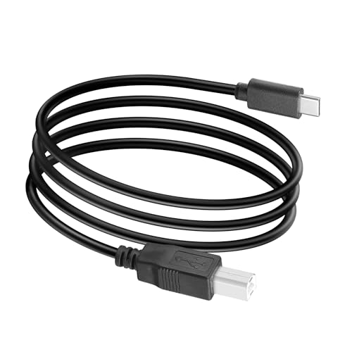 YACSEJAO 3FT USB C Zu USB B MIDI Kabel - Kompatibel Mit Yamaha Casio Digital Piano, MIDI Controller, DJ Controller, Drucker Und Scanner von YACSEJAO