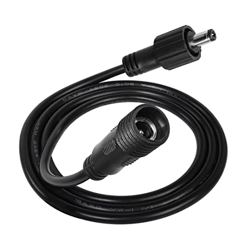 YACSEJAO DC-Verlängerungskabel IP65 Wasserdichtes DC 5.5mmx2.1mm Stecker auf Buchse Verlängerungskabel für Landschaftsbeleuchtung Gartenwegleuchten,1M von YACSEJAO