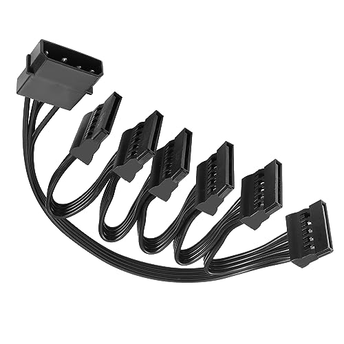 YACSEJAO IDE zu SATA Stromkabel LP4 4 Pin 1 zu 15 Pin SATA Splitter Versorgungsadapter Konverterkabel für PC Server Festplatte (1 zu 6) von YACSEJAO