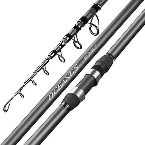 YADLCR Hoch Kohlenstoff Meer Angelrute Super Hard 2.4m-5.4m Long Shot Angelrute Teleskop Angelrute (Size : 5.4m) von YADLCR