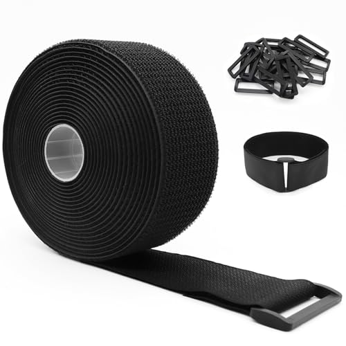 YADOBIG 5mx5cm Klettband, Kabelbinder Klettverschluss mit 20 Schnalle, Klett Kabelbinder Freie Schnittlänge, Klettkabelbinder, Kabel Klettband für Gartena Oficina Kabel Management YADOBIG 5mx5cm Klettband, Kabelbinder Klettverschluss mit 20 Schnalle, Klett Kabelbinder Freie Schnittlänge, Klettkabelbinder, Kabel Klettband für Gartena Oficina Kabel Management von YADOBIG
