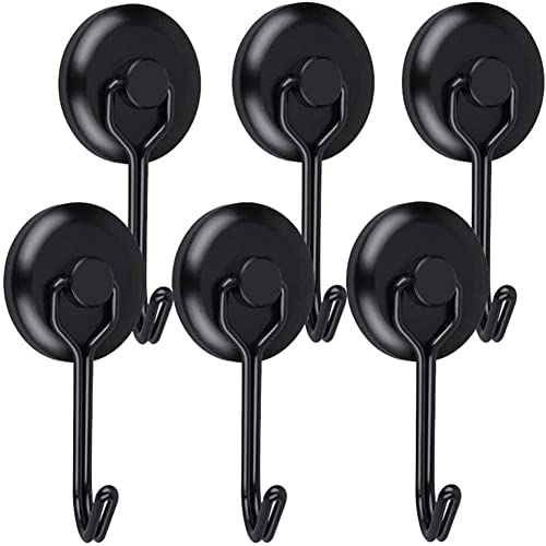 YADODO Magnethaken, leistungsstark, 14 kg, 20D, schwarz, Neodym, drehbar, Magnethaken, magnetisch, für Küche, Geschirrtuch, Tafel, 6 Stück YADODO Magnethaken, leistungsstark, 14 kg, 20D, schwarz, Neodym, drehbar, Magnethaken, magnetisch, für Küche, Geschirrtuch, Tafel, 6 Stück von YADODO