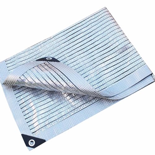 YAEGER Alu Sonnensegel 1x2.0m 2x2.0m 3x5.0m 4x5.0m 4x6.0m 5x5.0m 6x8.0m 6x10.0m Schattennetz Auto Sonnenschutz Garten Schattierungsnetz mit Ösen für Camping Schwimmbad Zwinger(5x8.0m) von YAEGER
