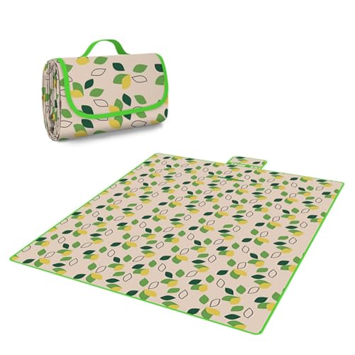 YAFALA Picknickdecke wasserdicht für den Außenbereich extra große Strand-Campingdecke, tragbare Faltbare Picknickmatte, Geeignet für Gras, Strand, Camping, Familienpicknick(Grün, 200x200 cm) von YAFALA