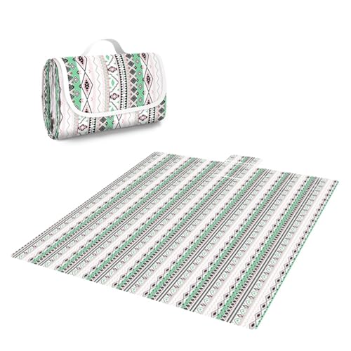 YAFALA Picknickdecke wasserdicht für den Außenbereich extra große Strand-Campingdecke, tragbare Faltbare Picknickmatte, Geeignet für Gras, Strand, Camping, Familienpicknick(Weiß Boho, 200x300 cm) YAFALA Picknickdecke wasserdicht für den Außenbereich extra große Strand-Campingdecke, tragbare Faltbare Picknickmatte, Geeignet für Gras, Strand, Camping, Familienpicknick(Weiß Boho, 200x300 cm) von YAFALA