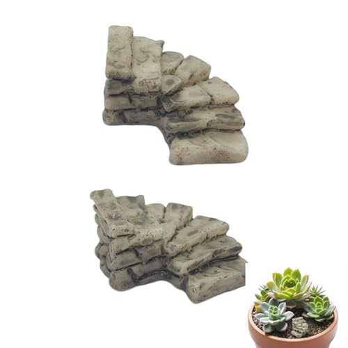 YAFIYGI Miniatur-Brücke für Feengarten, 2 Stück, Zubehör für den Außenbereich, Wasserfall-Funktionen mit Trittsteinen, Miniatur-Fluss, Teich, Weg, Möbel, um Ihre eigene Miniatur-Szene zu erstellen YAFIYGI Miniatur-Brücke für Feengarten, 2 Stück, Zubehör für den Außenbereich, Wasserfall-Funktionen mit Trittsteinen, Miniatur-Fluss, Teich, Weg, Möbel, um Ihre eigene Miniatur-Szene zu erstellen von YAFIYGI