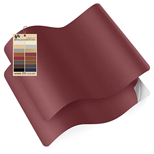 28x21cm Leder Patch Selbstklebend, Kunstleder Selbstklebend Jujube rot, Kunstleder Reparaturset für Couch, Sofa, Autositze Zubehör,Jacken, Handtaschen von YAFLC