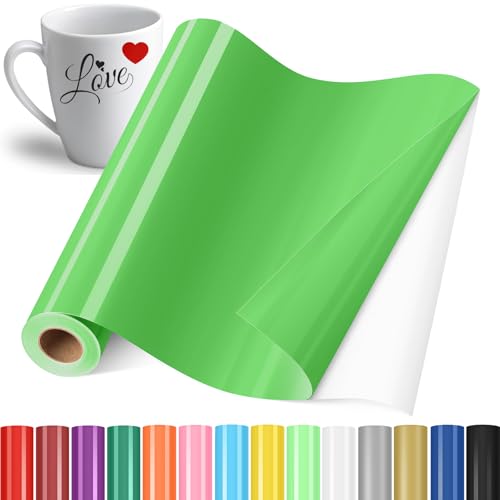 YAFLC Selbstklebend Plotterfolie Vinyl, 30.5x400cm Selbstklebend Vinylfolie Plotter, Permanente Plotterfolie Vinyl für Teetasse, DIY Geschenke, Fenster, Keramik Apfelgrün YAFLC Selbstklebend Plotterfolie Vinyl, 30.5x400cm Selbstklebend Vinylfolie Plotter, Permanente Plotterfolie Vinyl für Teetasse, DIY Geschenke, Fenster, Keramik Apfelgrün von YAFLC