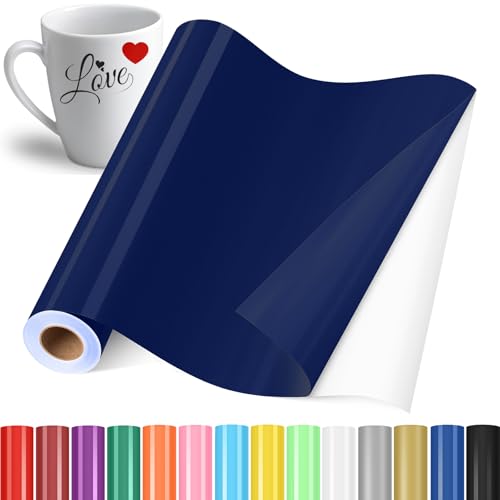 YAFLC Selbstklebend Plotterfolie Vinyl, 30.5x400cm Selbstklebend Vinylfolie Plotter, Permanente Plotterfolie Vinyl für Teetasse, DIY Geschenke, Fenster, Keramik Dunkelblau YAFLC Selbstklebend Plotterfolie Vinyl, 30.5x400cm Selbstklebend Vinylfolie Plotter, Permanente Plotterfolie Vinyl für Teetasse, DIY Geschenke, Fenster, Keramik Dunkelblau von YAFLC