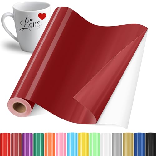 YAFLC Selbstklebend Plotterfolie Vinyl, 30.5x400cm Selbstklebend Vinylfolie Plotter, Permanente Plotterfolie Vinyl für Teetasse, DIY Geschenke, Fenster, Keramik Dunkelrot YAFLC Selbstklebend Plotterfolie Vinyl, 30.5x400cm Selbstklebend Vinylfolie Plotter, Permanente Plotterfolie Vinyl für Teetasse, DIY Geschenke, Fenster, Keramik Dunkelrot von YAFLC