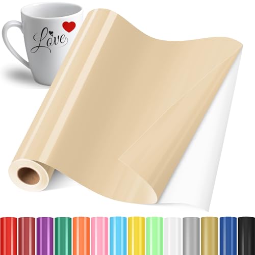 YAFLC Selbstklebend Plotterfolie Vinyl, 30.5x400cm Selbstklebend Vinylfolie Plotter, Permanente Plotterfolie Vinyl für Teetasse, DIY Geschenke, Fenster, Keramik Khaki YAFLC Selbstklebend Plotterfolie Vinyl, 30.5x400cm Selbstklebend Vinylfolie Plotter, Permanente Plotterfolie Vinyl für Teetasse, DIY Geschenke, Fenster, Keramik Khaki von YAFLC