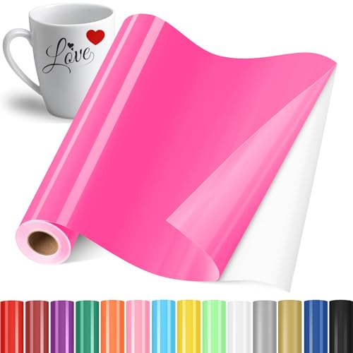YAFLC Selbstklebend Plotterfolie Vinyl, 30.5x400cm Selbstklebend Vinylfolie Plotter, Permanente Plotterfolie Vinyl für Teetasse, DIY Geschenke, Fenster, Keramik Neonrosa YAFLC Selbstklebend Plotterfolie Vinyl, 30.5x400cm Selbstklebend Vinylfolie Plotter, Permanente Plotterfolie Vinyl für Teetasse, DIY Geschenke, Fenster, Keramik Neonrosa von YAFLC