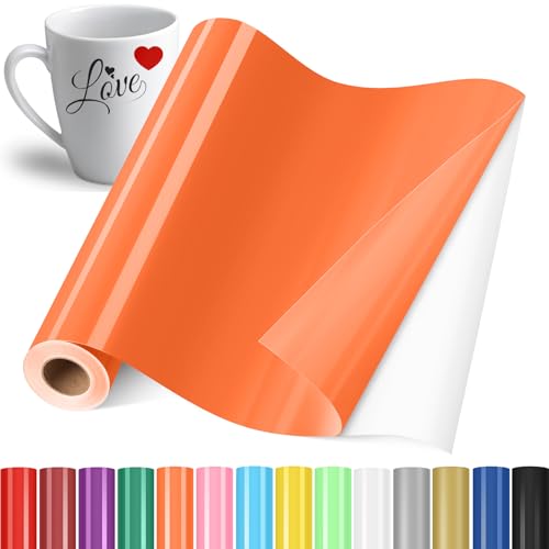 YAFLC Selbstklebend Plotterfolie Vinyl, 30.5x400cm Selbstklebend Vinylfolie Plotter, Permanente Plotterfolie Vinyl für Teetasse, DIY Geschenke, Fenster, Keramik Orange YAFLC Selbstklebend Plotterfolie Vinyl, 30.5x400cm Selbstklebend Vinylfolie Plotter, Permanente Plotterfolie Vinyl für Teetasse, DIY Geschenke, Fenster, Keramik Orange von YAFLC