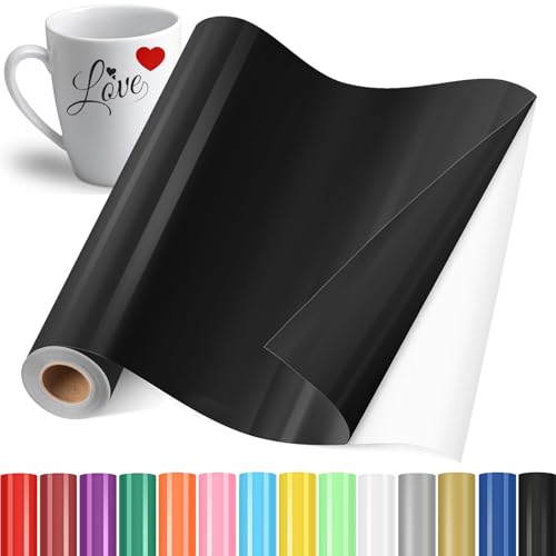 YAFLC Selbstklebend Plotterfolie Vinyl, 30.5x400cm Selbstklebend Vinylfolie Plotter, Permanente Plotterfolie Vinyl für Teetasse, DIY Geschenke, Fenster, Keramik Schwarz YAFLC Selbstklebend Plotterfolie Vinyl, 30.5x400cm Selbstklebend Vinylfolie Plotter, Permanente Plotterfolie Vinyl für Teetasse, DIY Geschenke, Fenster, Keramik Schwarz von YAFLC