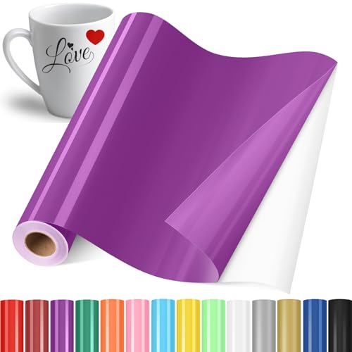 YAFLC Selbstklebend Plotterfolie Vinyl, 30.5x400cm Selbstklebend Vinylfolie Plotter, Permanente Plotterfolie Vinyl für Teetasse, DIY Geschenke, Fenster, Keramik Violett YAFLC Selbstklebend Plotterfolie Vinyl, 30.5x400cm Selbstklebend Vinylfolie Plotter, Permanente Plotterfolie Vinyl für Teetasse, DIY Geschenke, Fenster, Keramik Violett von YAFLC
