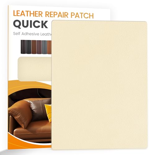 YAFLC kunstleder selbstklebend Beige gelb, 21 x 28cm leder patch selbstklebend, kunstleder reparaturset für couch Autositz Sofa Möbel Leder Reparatur Jacken und Renovierung von YAFLC