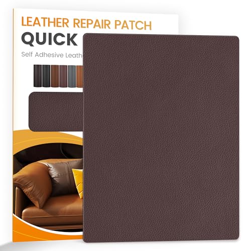 YAFLC kunstleder selbstklebend Braun, 21 x 28cm leder patch selbstklebend, kunstleder reparaturset für couch Autositz Sofa Möbel Leder Reparatur Jacken und Renovierung von YAFLC