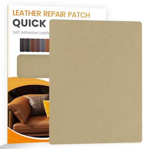 YAFLC kunstleder selbstklebend Mittelbeige, 21 x 28cm leder patch selbstklebend, kunstleder reparaturset für couch Autositz Sofa Möbel Leder Reparatur Jacken und Renovierung YAFLC kunstleder selbstklebend Mittelbeige, 21 x 28cm leder patch selbstklebend, kunstleder reparaturset für couch Autositz Sofa Möbel Leder Reparatur Jacken und Renovierung von YAFLC