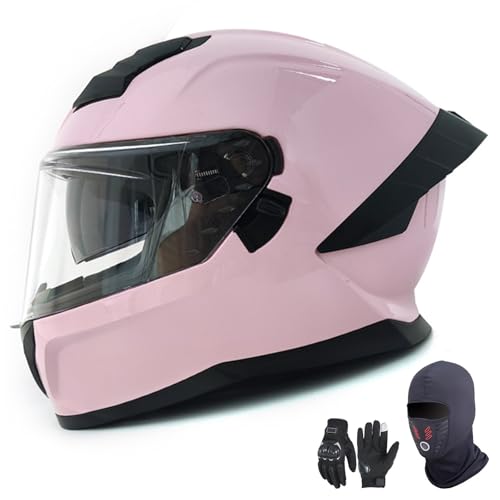 Integralhelm Motorrad für Erwachsene Damen und Herren, Jethelm mit getönten Visieren, Roller, Motocross, zugelassen nach ECE 22.06 G,XXL63-64CM von YAGAMAXUNZ