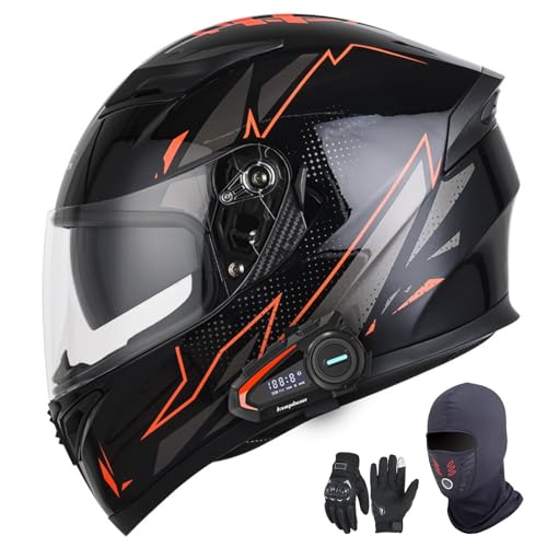 Integralhelme für Motorräder mit Bluetooth, ECE 22.06-zugelassen, modular, offen und mit Doppelvisier, für Erwachsene, Männer und Frauen. M,L59-60CM Integralhelme für Motorräder mit Bluetooth, ECE 22.06-zugelassen, modular, offen und mit Doppelvisier, für Erwachsene, Männer und Frauen. M,L59-60CM von YAGAMAXUNZ