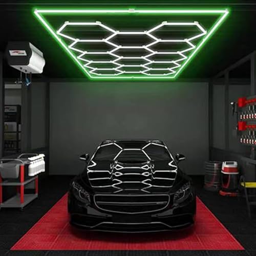 YAGAMAXUNZ 6500K Sechseck-LED-Garagenlicht, LED-Garagenlichter für die Autoaufbereitung, Garagenwerkstatt und Fitnessstudio, sechseckige Garagenlichter C YAGAMAXUNZ 6500K Sechseck-LED-Garagenlicht, LED-Garagenlichter für die Autoaufbereitung, Garagenwerkstatt und Fitnessstudio, sechseckige Garagenlichter C von YAGAMAXUNZ