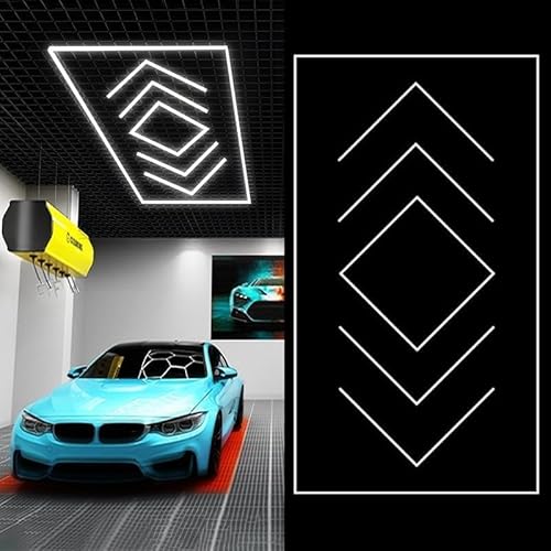 YAGAMAXUNZ Sechseckiges LED-Autogaragenlicht für Garage, 6500 K sechseckiges LED-Garagenlicht, Werkstatt, Lager, Keller, Fitnessstudio usw. B YAGAMAXUNZ Sechseckiges LED-Autogaragenlicht für Garage, 6500 K sechseckiges LED-Garagenlicht, Werkstatt, Lager, Keller, Fitnessstudio usw. B von YAGAMAXUNZ