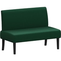 2-Sitzer Polstersofa aus Cordstoff Doppelsofa ohne Armlehnen Stoffsofa Loungesofa fürs Wohnzimmer/Eingangsbereich/Büro Grün - Yaheetech von YAHEETECH
